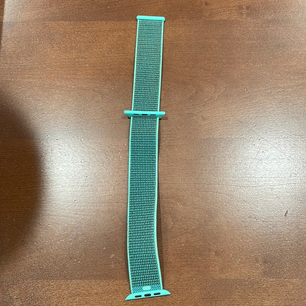 ORIGINAL 44MM APPLE WATCH BAND GREEN VELCRO LOOP SPORT BAND